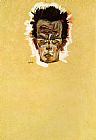 Head of a man by Egon Schiele